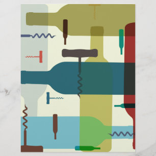 Wine bottle themed flyer