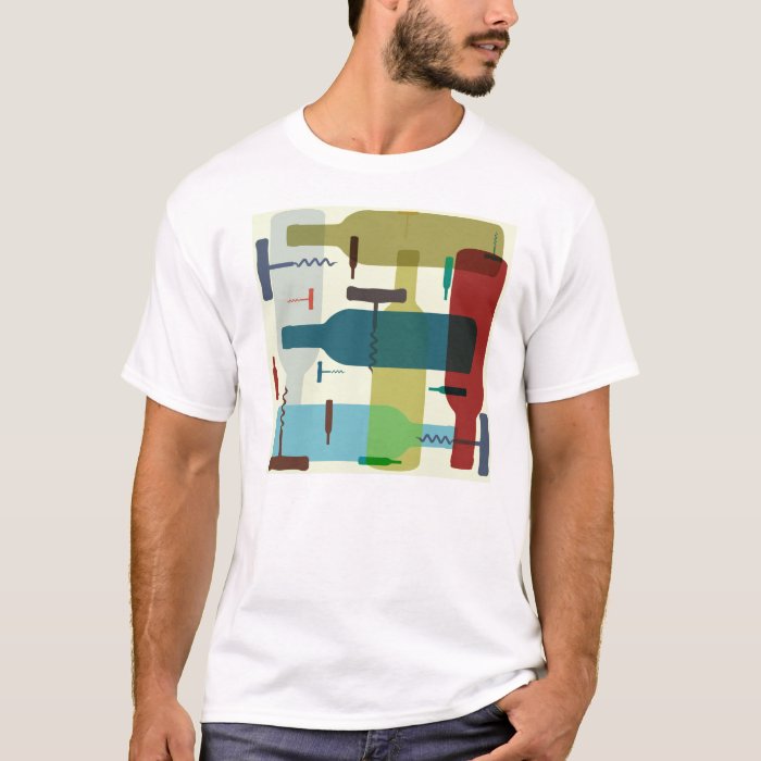 Wine bottle themed t-shirt | Zazzle