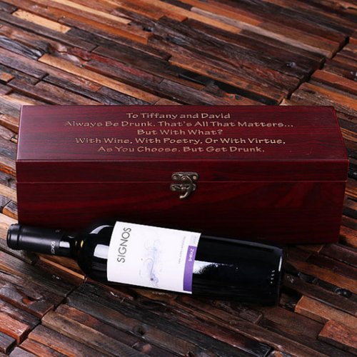 Wine Bottle Tools Set and Engraved Wooden Gift Box