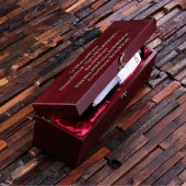 Wine Bottle Tools Set and Engraved Wooden Gift Box (Top)