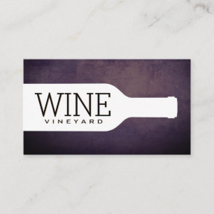 Wine Bottle Vintage Background Business Card