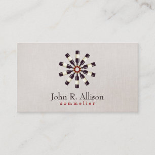 Wine Bottle Wheel Sommelier Business Card