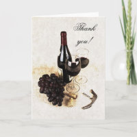 Wine bottle, wine glasses, grapes and corkscrew