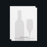 Wine bottle winery vineyard letterhead template<br><div class="desc">Wine bottle winery vineyard letterhead template. Elegant typography template for business, party or personal use. Add your own personalized name and address. Custom office supplies and stationery items. Great for winery, vineyard, alcohol shop, store, wedding, bachelorette party, bridal shower, girls weekend, wedding, event, corporate office party. Grey watermark silhouette or...</div>