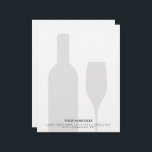 Wine bottle winery vineyard letterhead template<br><div class="desc">Wine bottle winery vineyard letterhead template. Elegant typography template for business, party or personal use. Add your own personalized name and address. Custom office supplies and stationery items. Great for winery, vineyard, alcohol shop, store, wedding, bachelorette party, bridal shower, girls weekend, wedding, event, corporate office party. Grey watermark silhouette or...</div>