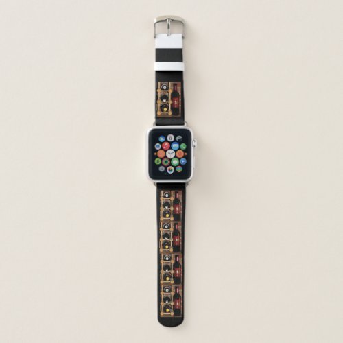 Wine Bottles Abstract Apple Watch Band