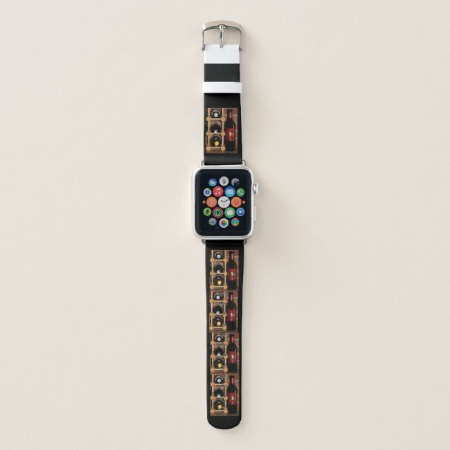 Wine Bottles Abstract Apple Watch Band