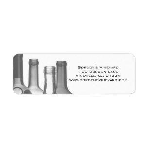 Wine Bottles Address Label Stickers