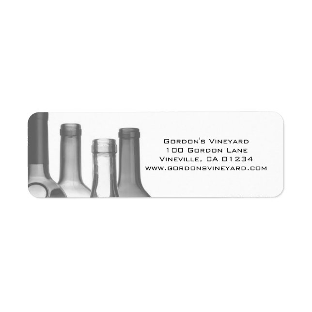 Wine Bottles Address Label Stickers (Front)