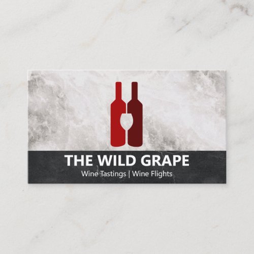 Wine Bottles and Glass Business Card