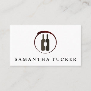 Wine Bottles and Glass Logo Business Card