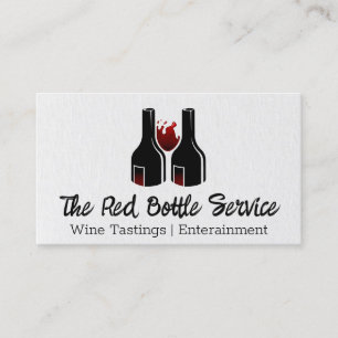 Wine Bottles and Glass Winery Business Card