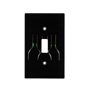 Wine Bottles Black Light Switch Cover