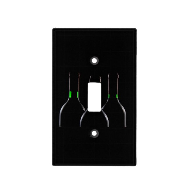 Wine Bottles Black Light Switch Cover (Front)