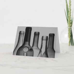 Wine Bottles Greeting Cards