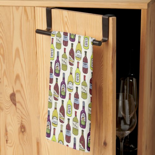 Wine Bottles Kitchen Towel