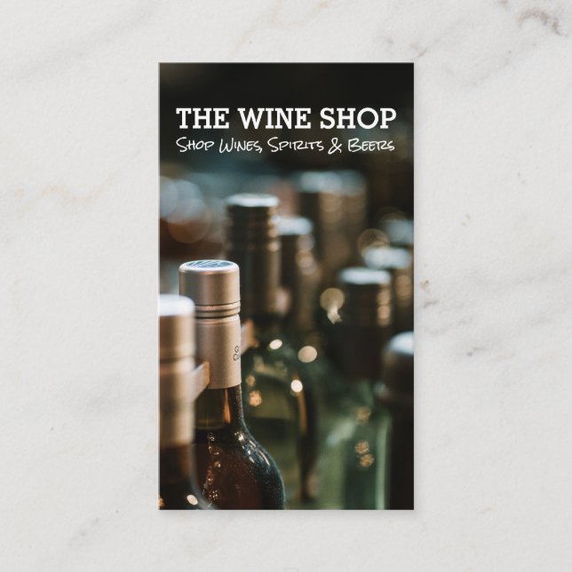 Wine Bottles | Liquor Store Business Card (Front)