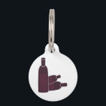Wine Bottles Pet ID Tag<br><div class="desc">Wine is an alcoholic drink made from fermented fruits and plants,  or a purplish red color.</div>