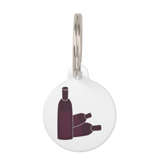 Wine Bottles Pet ID Tag (Front)
