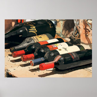 wine Bottles Poster