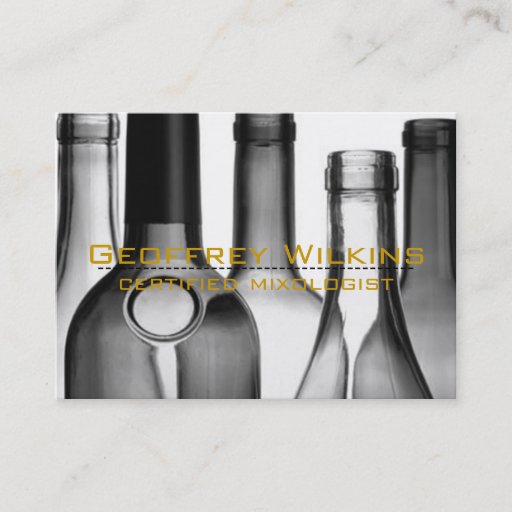 Customizable Wine Bottles Professional Business Cards