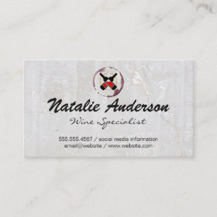 Wine Bottles Stain Stone Business Card