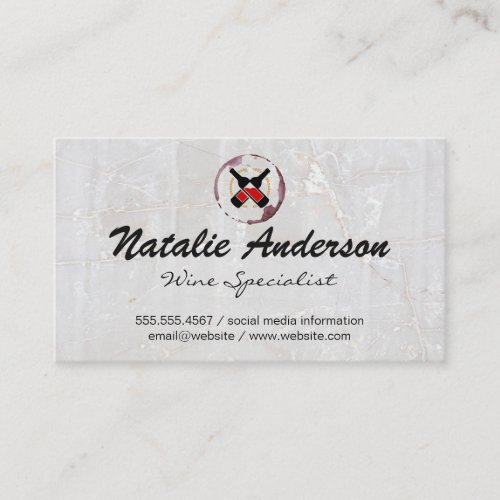 Wine Bottles  Stain  Stone Business Card
