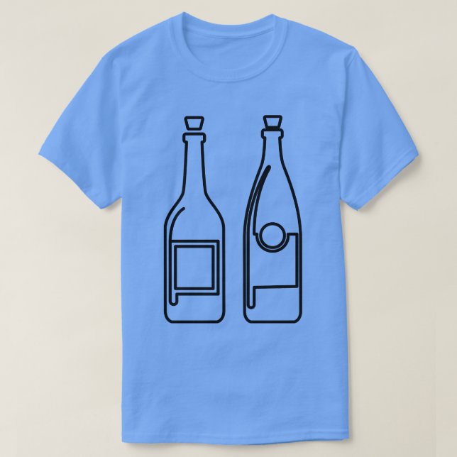 Wine Bottles T-Shirt (Design Front)