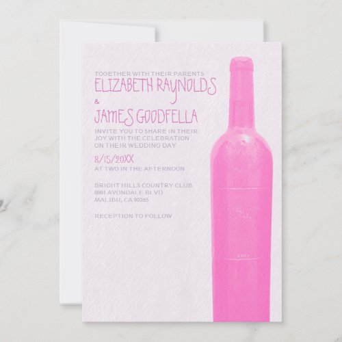 Wine Bottles Wedding Invitations