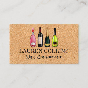 Wine Bottles Winery Business Card