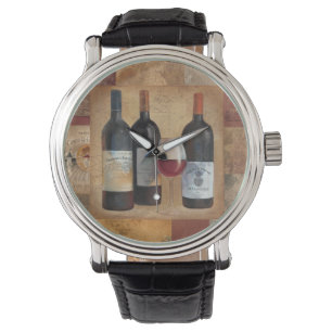 Wine Bottles with Glass Watch