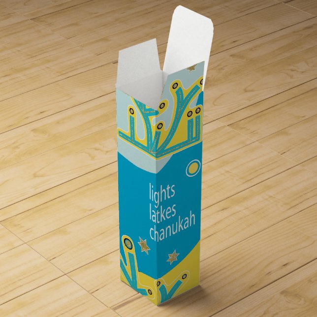 Wine Box Lights Latkes Chanukah (Opened)