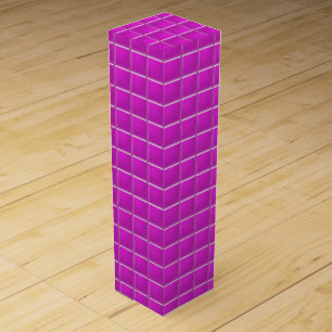 Wine Box - Magenta Mosaic Squares