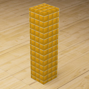 Wine Box - Orange Mosaic Squares