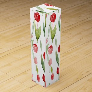 Wine Box with Lily Design