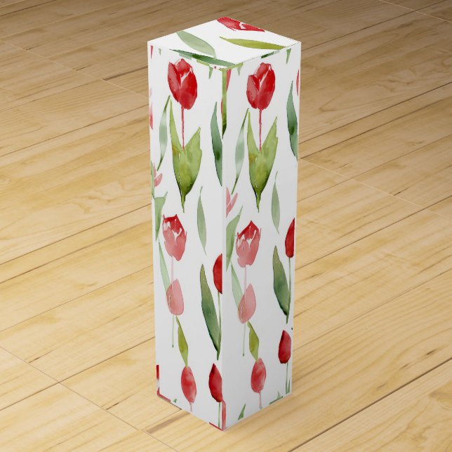 Wine Box with Lily Design (Front)