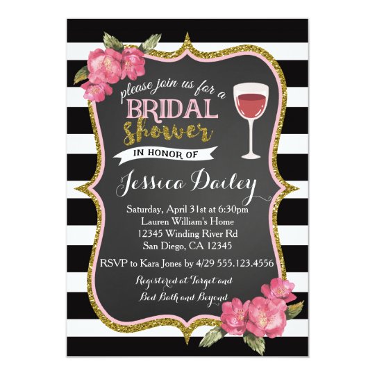 Wine Bridal Shower Invitation Zazzle