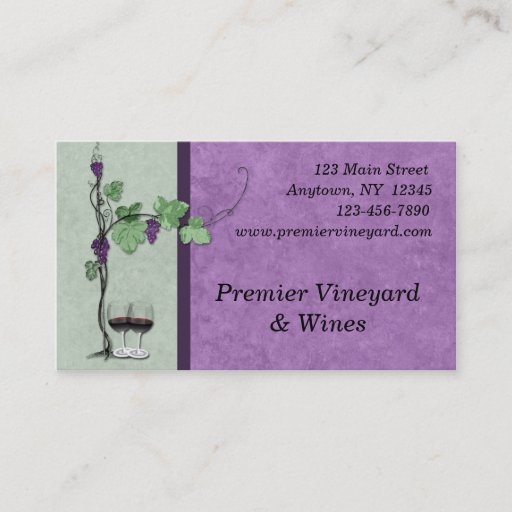 Customizable Wine Business Card