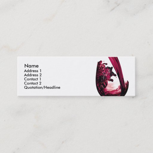 Customizable Wine Business Card