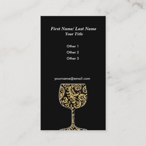 Customizable Wine Business Card