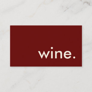 wine. business card