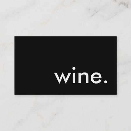 Wine. Business Card