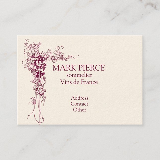 Wine Business Card (Front)