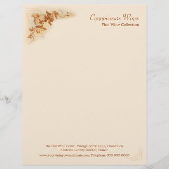 Wine Business Letterhead by Past_Impressions at Zazzle
