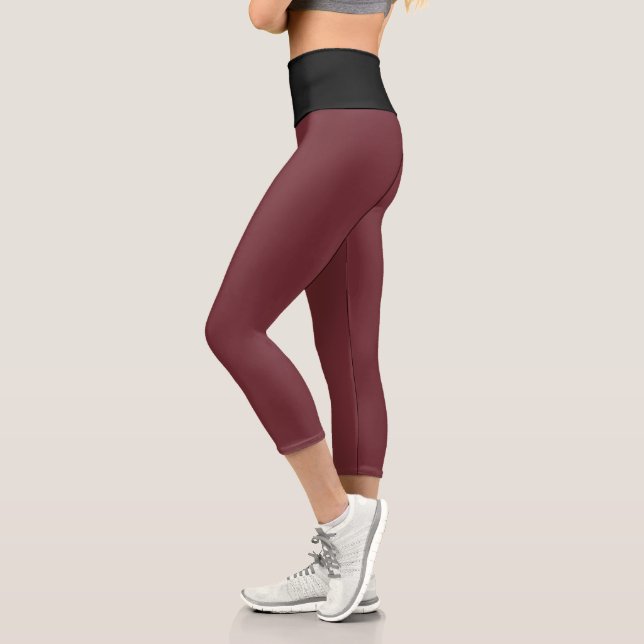 Wine Capri Leggings (Left)