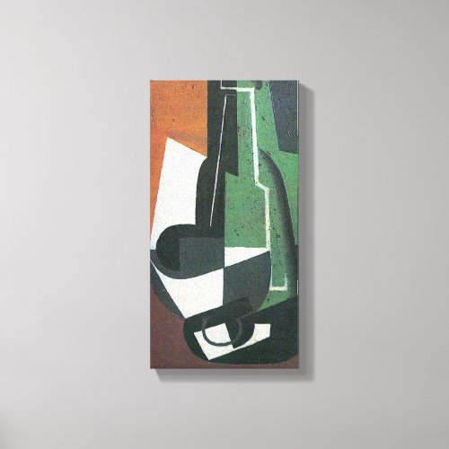 Wine Carafe Bottle by Juan Gris Vintage Cubism Canvas Print