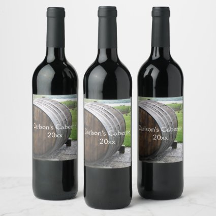 Wine Cask Design Wine Label