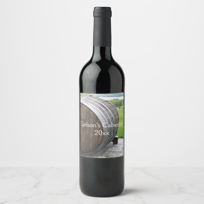 Wine Cask Design Wine Label