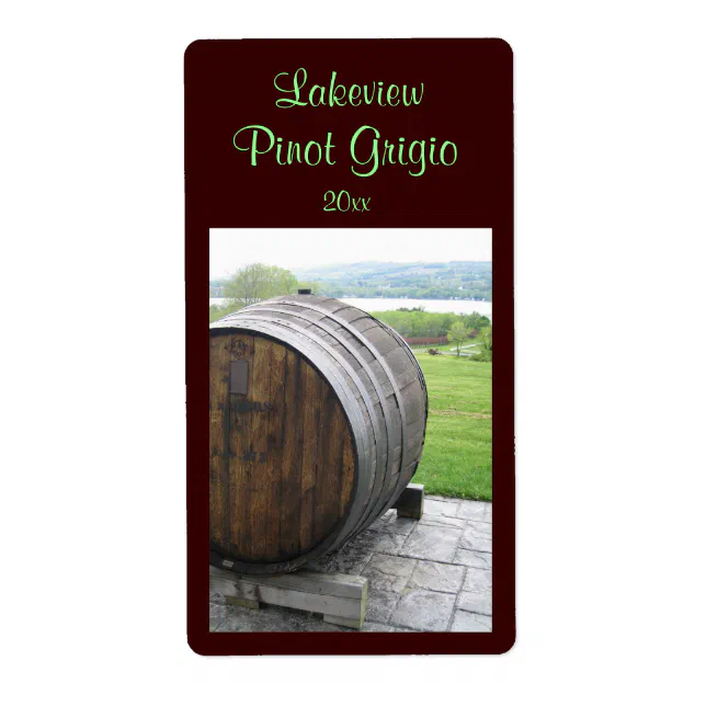 Wine Cask Homemade Wine Label Zazzle