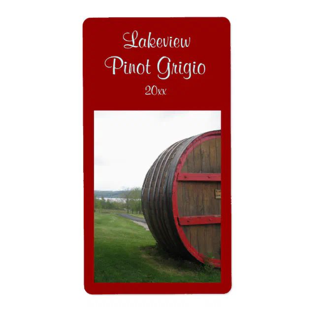 Wine Cask Homemade Wine Label Zazzle